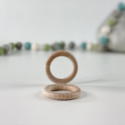 2 Rohholz - Ringe Durchmesser 5,5 cm - 8-Natur