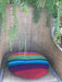 Rundes Stuhlkissen aus 100% reinem Merinofilz in Regenbogen dick Ca. 35 cm Durchmesser für Designerstühle, Bänke und Stühle - 8-Natur