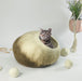 Katzenhöhle Balu braun Filz 100% Wolle fair, ökologisch und schadstoffgeprüft - 8-Natur