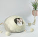 Katzenhöhle Bob hellgrau 100% Wolle fair, ökologisch und schadstoffgeprüft - 8-Natur