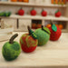 Apfel rot kaufladen zubehör holz Filz lebensmittel zubehör spielküche holz kinderküche zubehör kaufladen kinder
