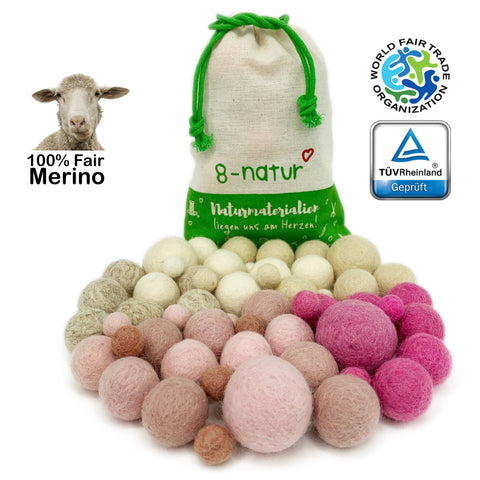 Mix Babygirl ca. 60 Stück in verschiedenen Größen 1,2,3cm