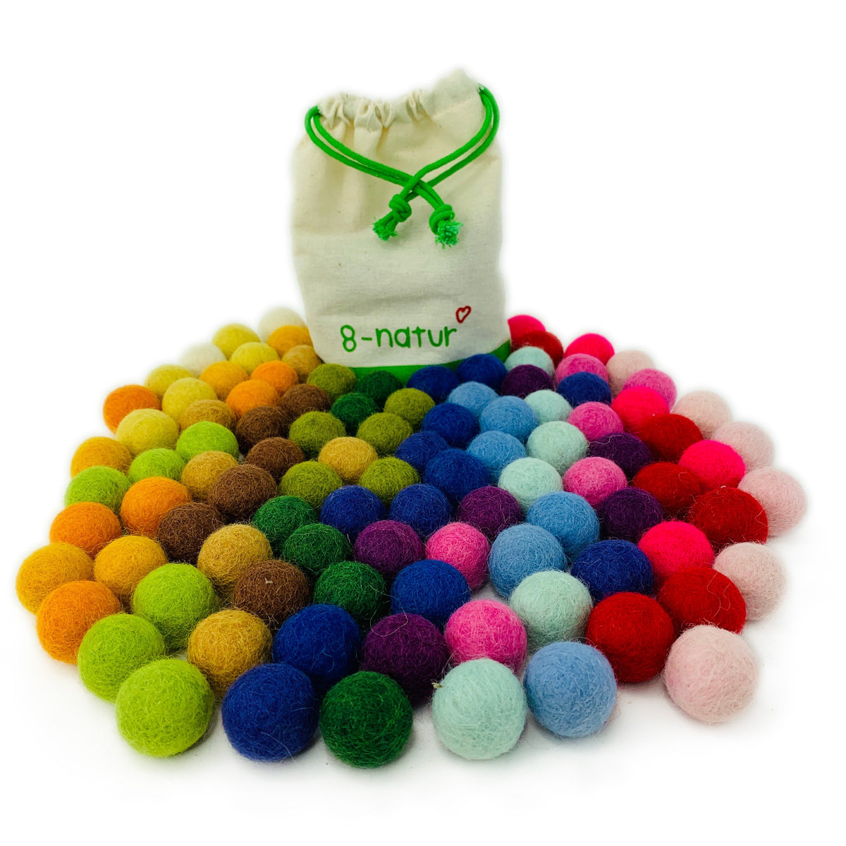 Mix Regenbogen 50 oder 100 Stck - 8-Natur