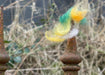 Vogelnestkugel aus Filz in gelb/grün - 8-Natur