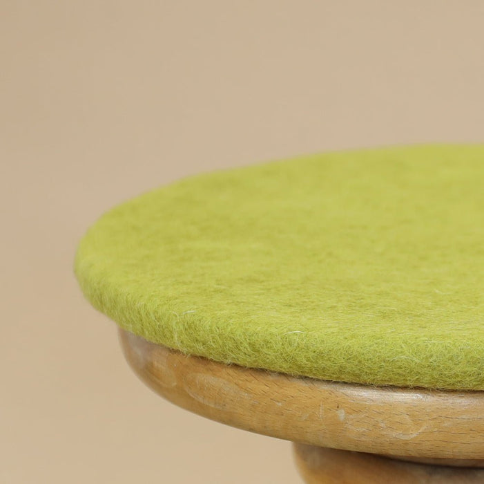 Sitzkissen Filz rund ca.40 cm 100% Wolle als Stuhlkissen Farbe 6 - 8-Natur