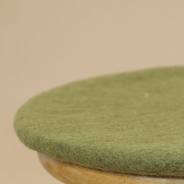 Sitzkissen Filz rund ca.35 cm 100% Wolle als Stuhlkissen Farbe 37 Aube—  8-Natur