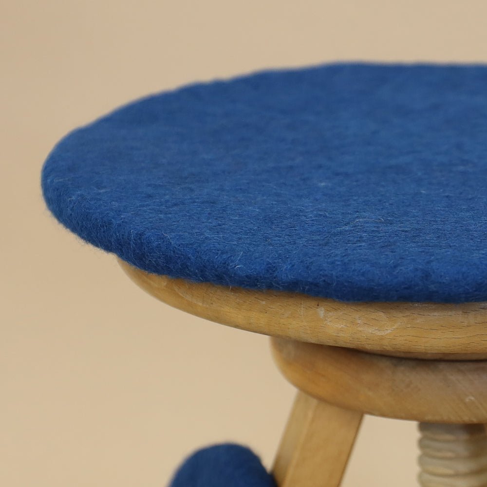 Sitzkissen Filz rund ca.40 cm 100% Wolle als Stuhlkissen Farbe 17 - 8-Natur