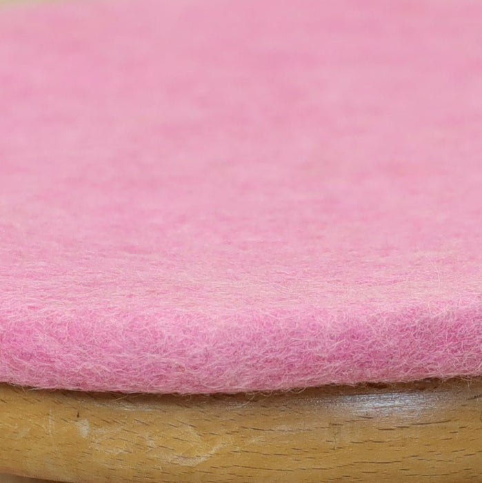 Sitzkissen Filz rund ca.40 cm 100% Wolle als Stuhlkissen Farbe 6 - 8-Natur