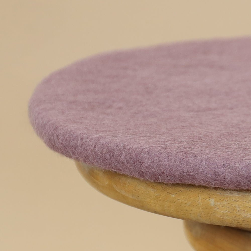 Sitzkissen Filz rund ca.40 cm 100% Wolle als Stuhlkissen Farbe 17 - 8-Natur
