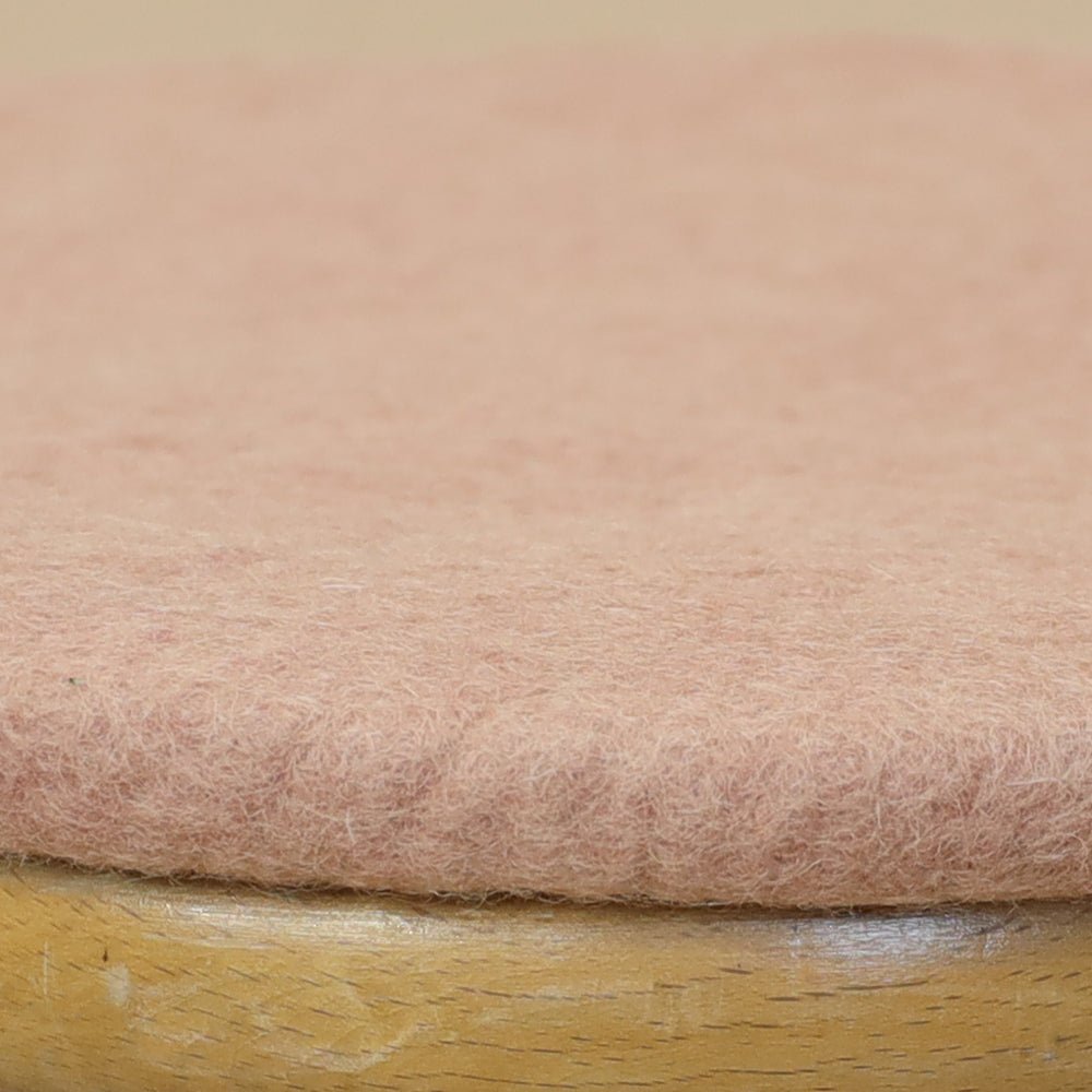 Sitzkissen Filz rund ca.40 cm 100% Wolle als Stuhlkissen Farbe 17 - 8-Natur