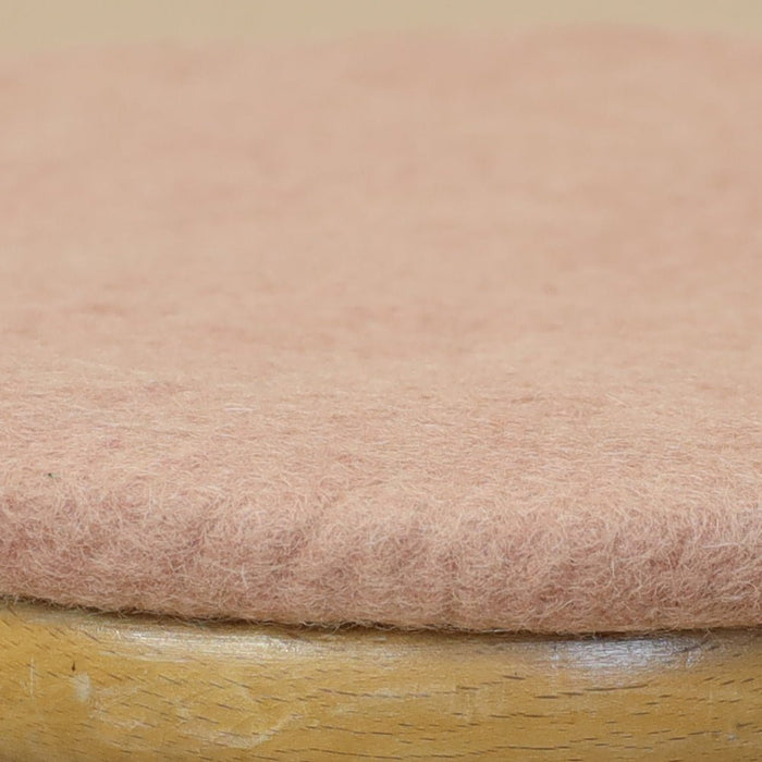 Sitzkissen Filz rund ca.40 cm 100% Wolle als Stuhlkissen Farbe 6 - 8-Natur
