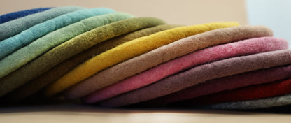 Sitzkissen Filz rund ca.40 cm 100% Wolle als Stuhlkissen Farbe 17 - 8-Natur