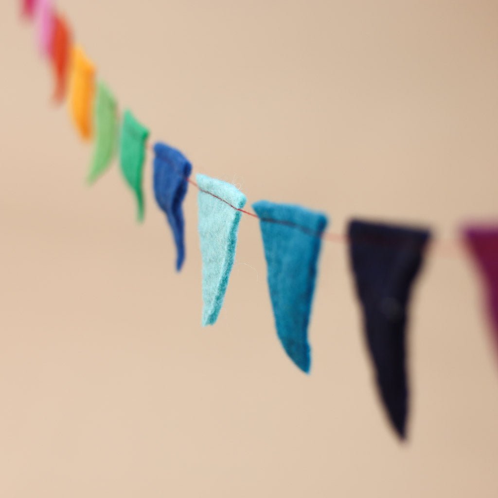 Wimpelkette für jede Feier bunt mittel - 8-Natur