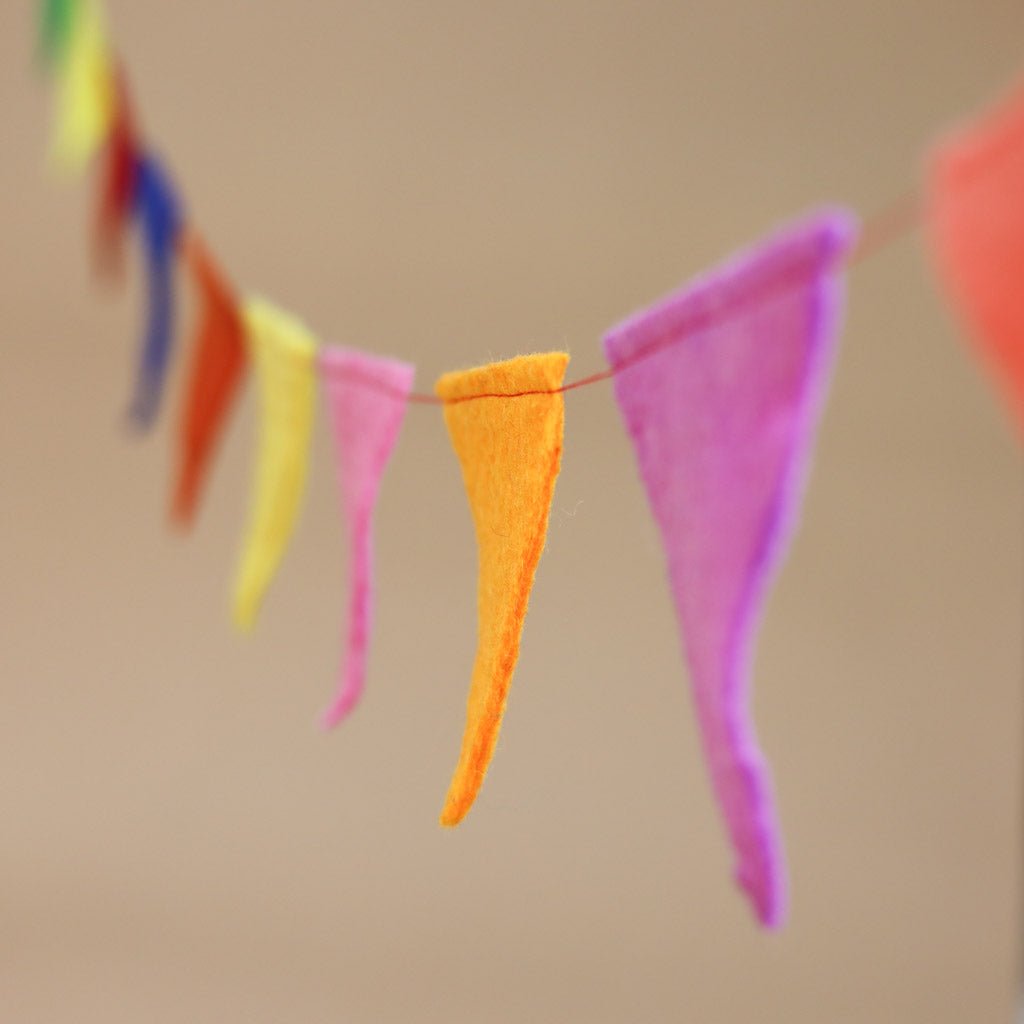 Wimpelkette für jede Feier bunt groß - 8-Natur