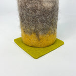 Handgemachte Filzplatten bunt gemischt 10x10cm - 8-Natur