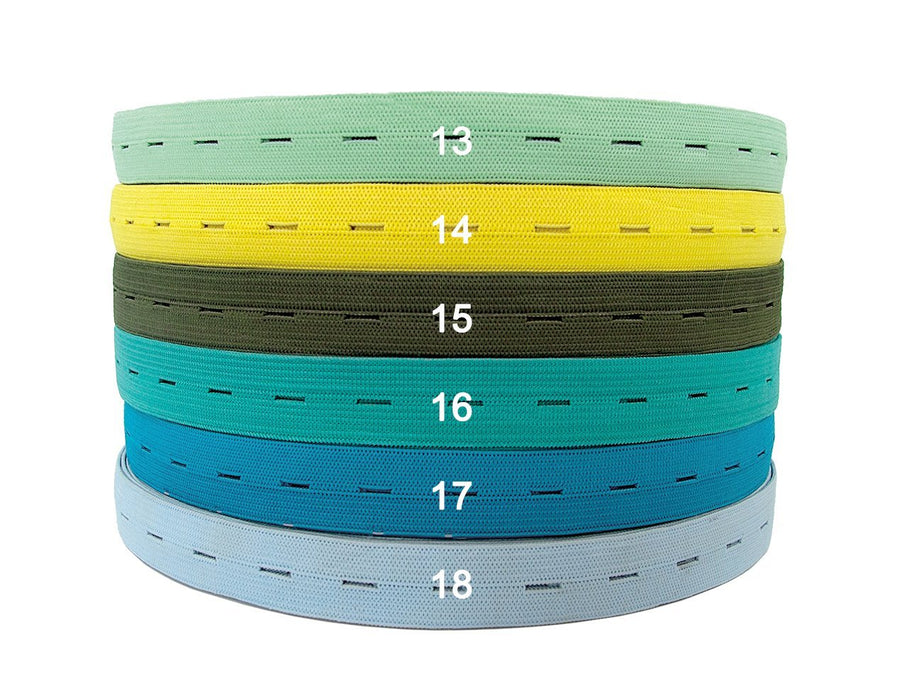 Knopflochgummiband 20mm in 30 Farben sand - 8-Natur