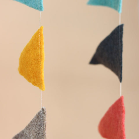 Wimpelkette für jede Feier Pastell groß