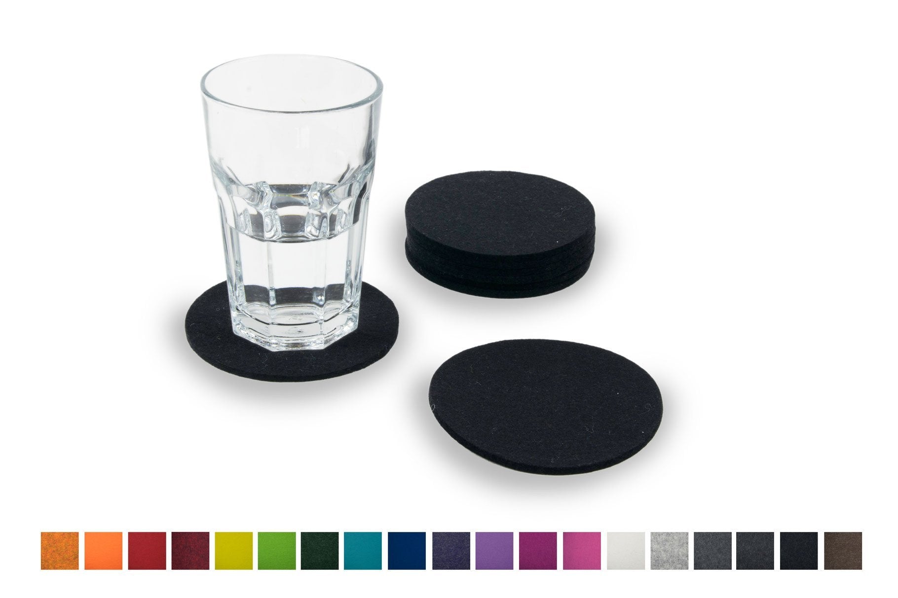 6 x Glasuntersetzer rund 10 cm zum Aussuchen - 8-Natur