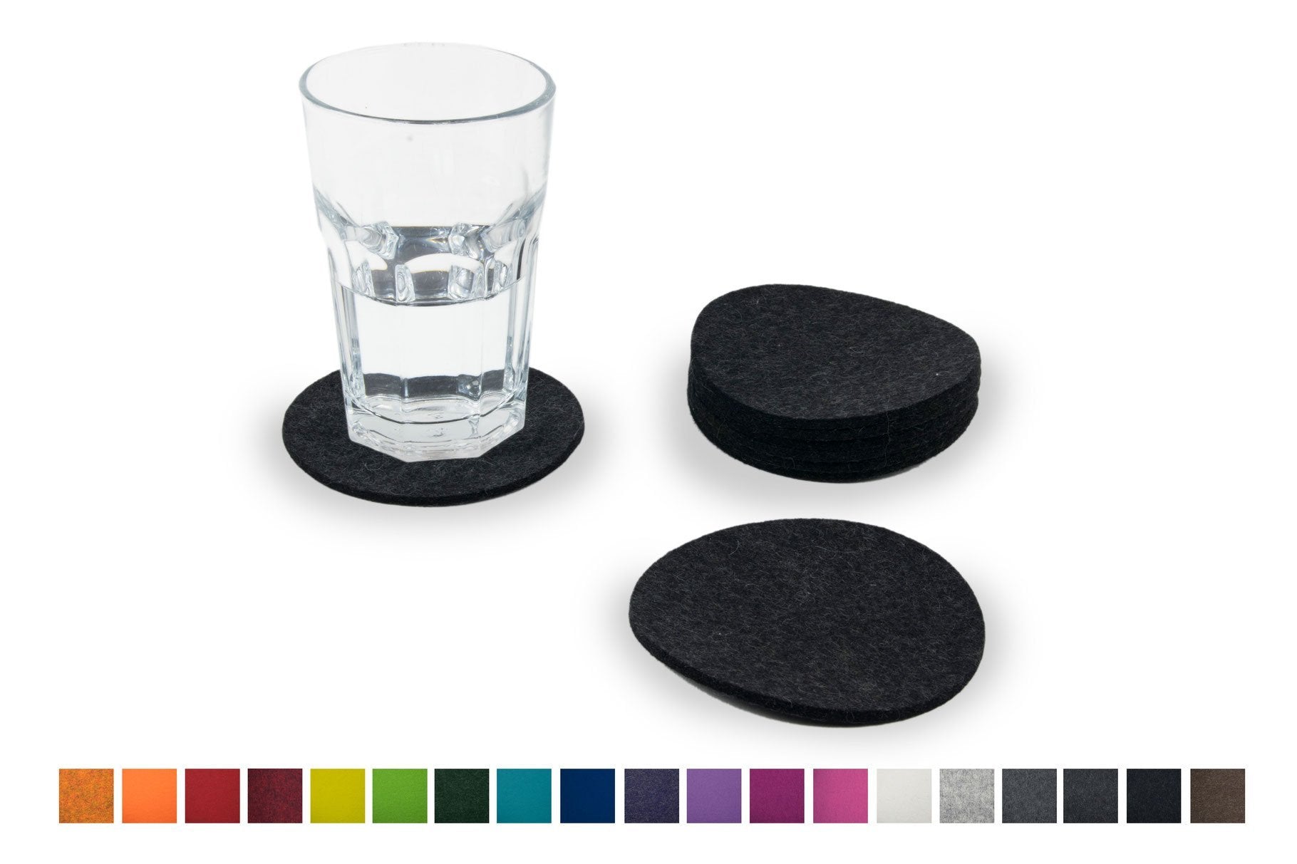 6 x Glasuntersetzer rund 10 cm zum Aussuchen - 8-Natur