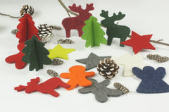 10 x Filzanhänger gemischte Farben