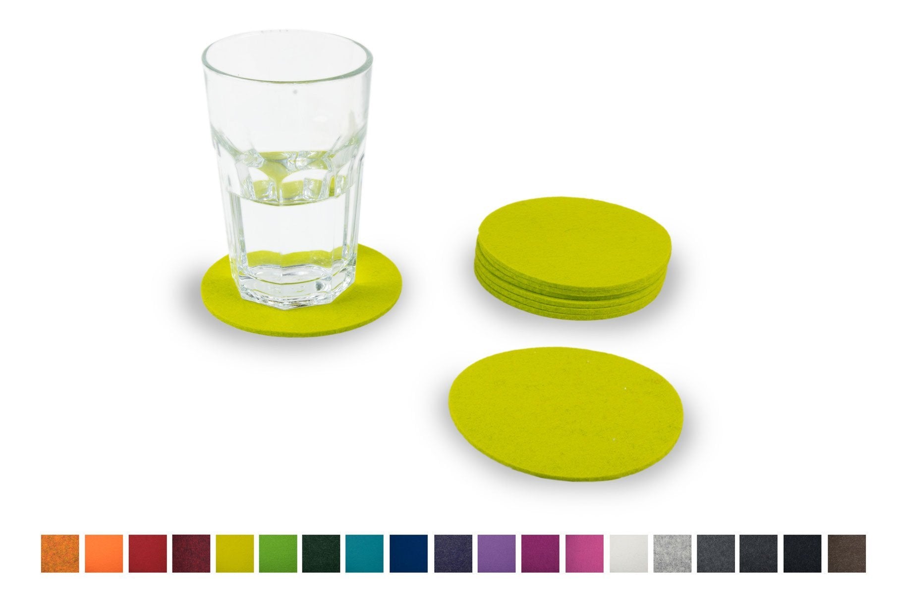 6 x Glasuntersetzer rund 10 cm zum Aussuchen - 8-Natur