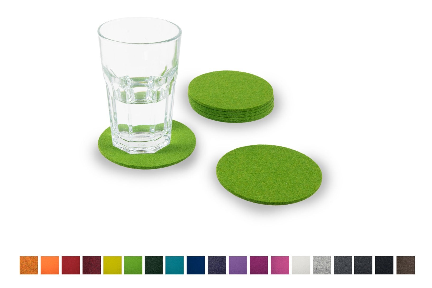 6 x Glasuntersetzer rund 10 cm zum Aussuchen - 8-Natur